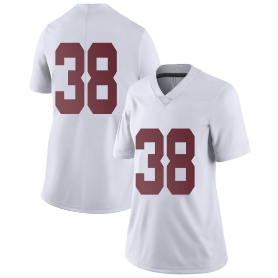 Alabama Crimson Tide Women's Jalen Edwards #38 No Name White NCAA Nike Authentic Stitched College Football Jersey OG16S31HT